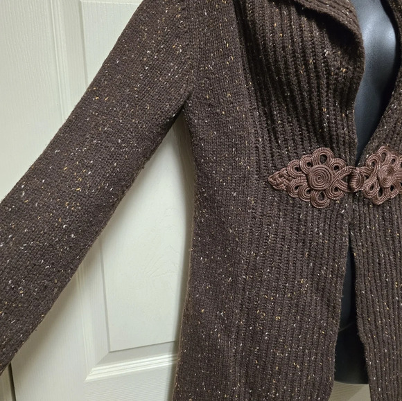 Soft Surroundings Womens Brown Speckled Chateau Duster Cardigan SizeXS - Picture 8 of 14
